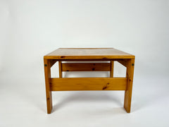 Eyeyspy - Vintage square coffee table in solid pine from the 70s-80s, sourced from France.
