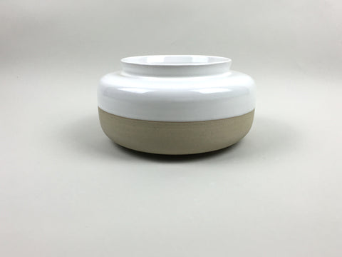 French Stoneware Basic squat vase - Ivory