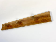Large 1960s solid pine coat rack with 3 pegs from Les Arcs, France by Charlotte Perriand.