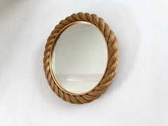 Rope mirror by Adrien Audoux and Frida Minet, France circa 1950-60.
