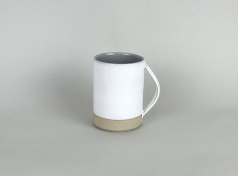 French Stoneware Basic Mug - White / Smoke