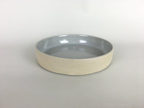 French Stoneware Basic shallow bowl or soup plate - Smoke