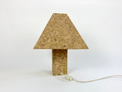 Eyespy - Cork table lamp c1970s sourced from Germany, maker unknown.  Similar design and era to the cork lamps by Ingo Maurer.