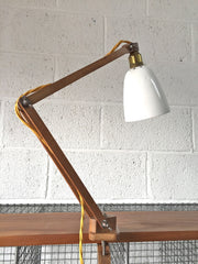 50s wooden arm clamp light by Klamplight - eyespy