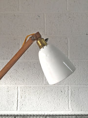 50s wooden arm clamp light by Klamplight - eyespy