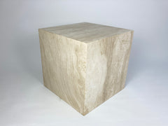 Travertine Cube Side Table 50cm³