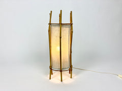 Bamboo table lamp, France 1960s