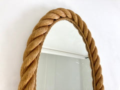Elliptical rope mirror, Audoux & Minet. France 1950-60