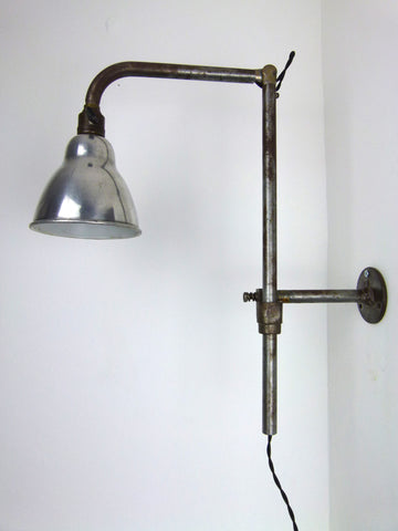 1940s French textile factory lamp by Ki-é-klair