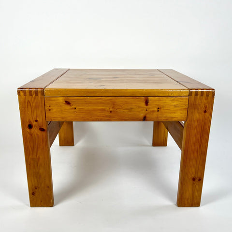 Vintage pine coffee table, France 1970s