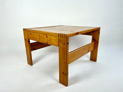 Eyeyspy - Vintage square coffee table in solid pine from the 70s-80s, sourced from France.