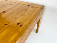 Vintage pine coffee table, France 1970s