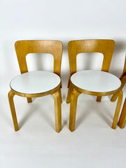 Kid's N65 chairs by Alvar Aalto for Artek, Finland 1960-70