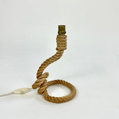 Eyespy - Vintage rope table lamp by Audoux Minet, France c.1950