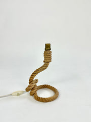 Eyespy - Vintage rope table lamp by Audoux Minet, France c.1950