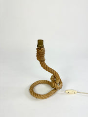 Eyespy - Vintage rope table lamp by Audoux Minet, France c.1950
