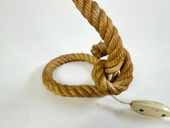 Rope table lamp, Audoux & Minet, France 1950s