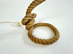 Rope table lamp, Audoux & Minet, France 1950s