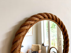 Rope frame mirror, Audoux & Minet. France c.1950