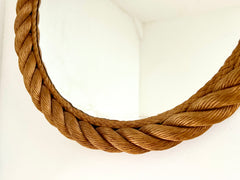 Rope frame mirror, Audoux & Minet. France c.1950