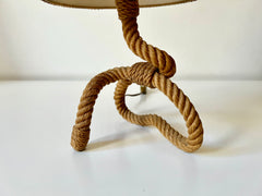 Rope table lamp by Audoux Minet, France c.1950