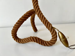Rope table lamp by Audoux Minet, France c.1950