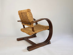 Eyespy - Audoux & Minet rope armchair made by Vibo Vesoul, France c.1940s