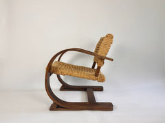 Audoux & Minet rope armchair made by Vibo Vesoul, France c.1940s