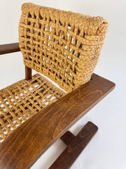 Audoux & Minet rope armchair made by Vibo Vesoul, France c.1940s