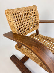 Audoux & Minet rope armchair made by Vibo Vesoul, France c.1940s