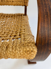 Audoux & Minet rope armchair made by Vibo Vesoul, France c.1940s