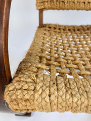 Audoux & Minet rope armchair made by Vibo Vesoul, France c.1940s