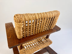 Audoux & Minet rope armchair made by Vibo Vesoul, France c.1940s