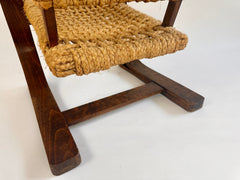 Audoux & Minet rope armchair made by Vibo Vesoul, France c.1940s