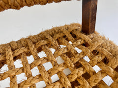Audoux & Minet rope armchair made by Vibo Vesoul, France c.1940s