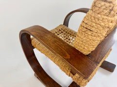Audoux & Minet rope armchair made by Vibo Vesoul, France c.1940s