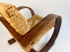 Audoux & Minet rope armchair made by Vibo Vesoul, France c.1940s