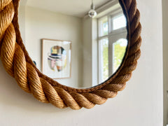 Rope frame mirror, Audoux & Minet. France c.1950