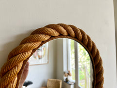 Rope frame mirror, Audoux & Minet. France c.1950
