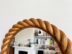 Rope frame mirror, Audoux & Minet. France c.1950