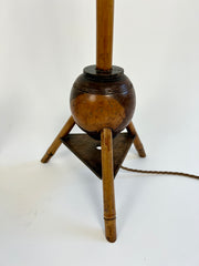 Pair of art deco colonial style bamboo floor lights