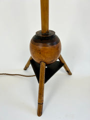Pair of art deco colonial style bamboo floor lights