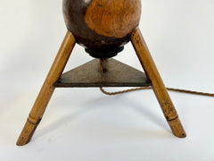 Pair of art deco colonial style bamboo floor lights