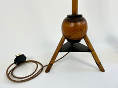 Pair of art deco colonial style bamboo floor lights