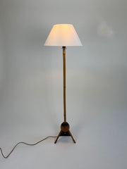 Pair of art deco colonial style bamboo floor lights
