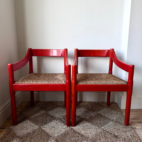 Original 1960s Carimate dining chairs by Vico Magistretti