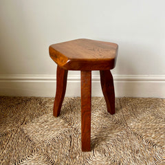 Brutalist stools in elm. Aranjou, France c.1960