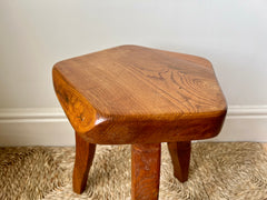 Brutalist stools in elm. Aranjou, France c.1960