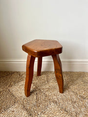 Brutalist stools in elm. Aranjou, France c.1960