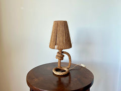 Rope table lamp by Audoux Minet, France c.1950-60